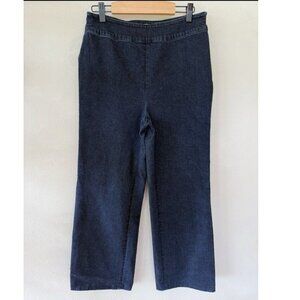 Ann Mashburn Cropped Wide Leg Jeans Size 6 Denim Pants Crop Capri Ankle
